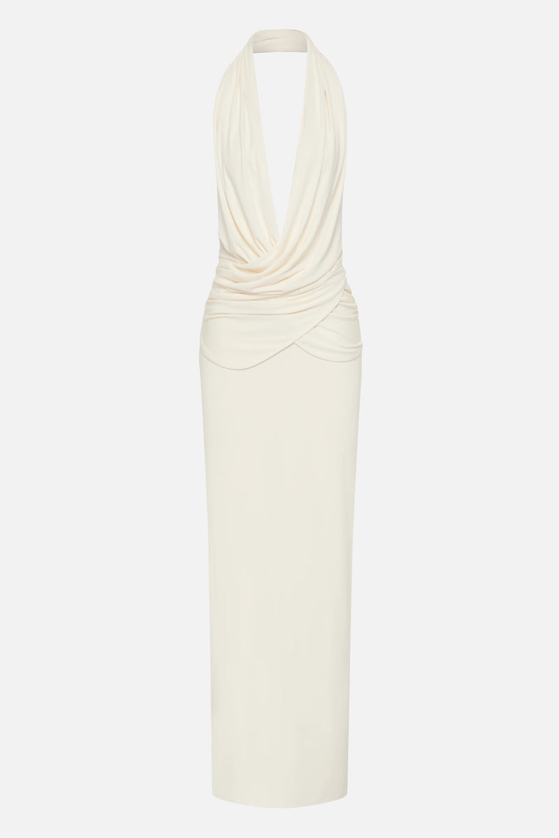 Misha Cabana Cupro Dress - Ivory
