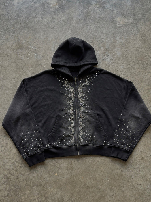 Crystal Detail Pullover Hoodie