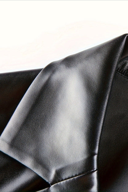 Elegant Loose PU Blazer Coat coats