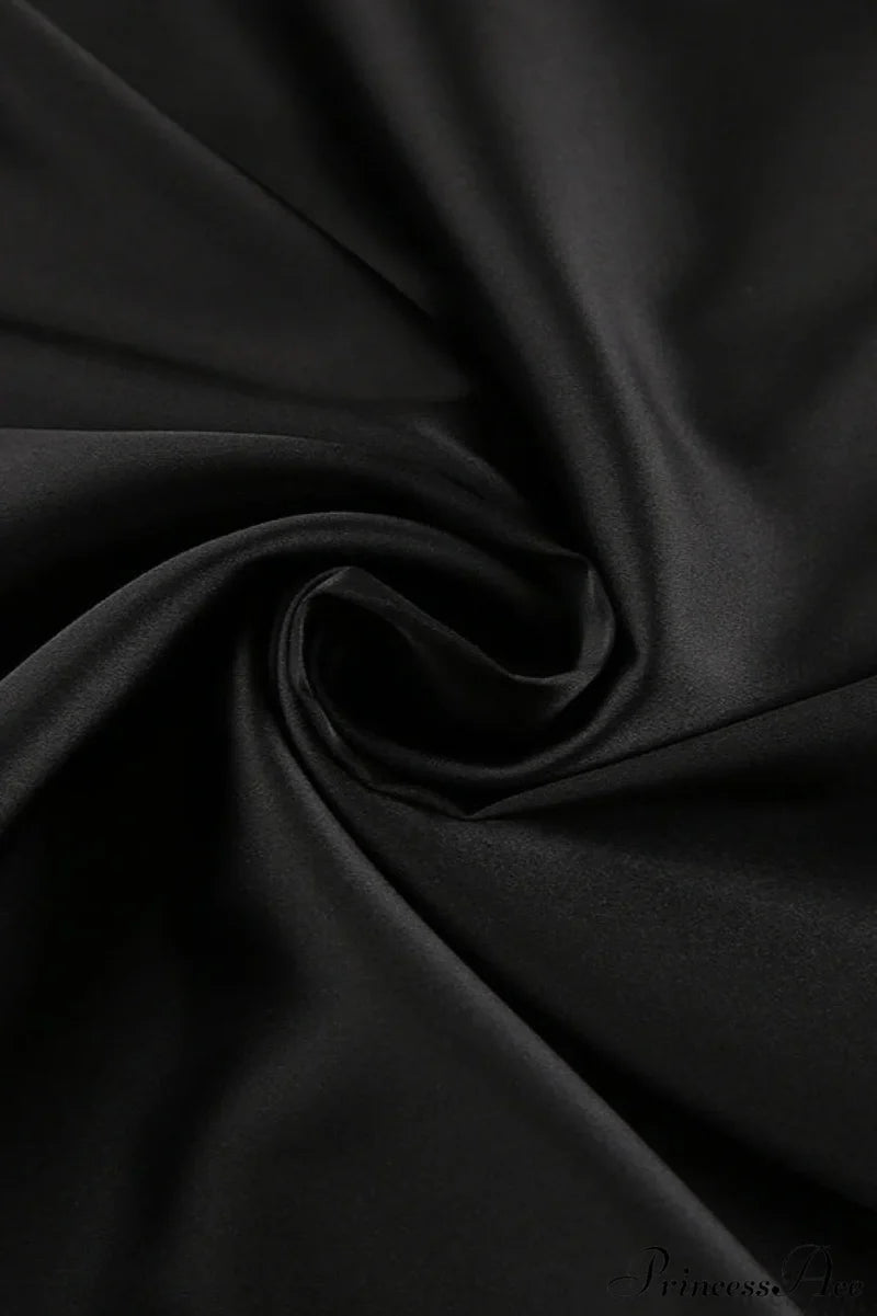 Halter Draped Satin Curvy Maxi Dress