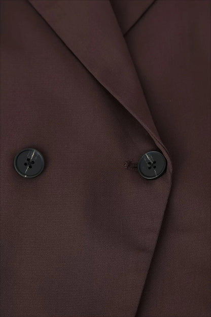 High-Waisted Button Blazer