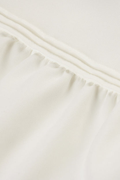 Lace Panel Asymmetrical Maxi Skirt