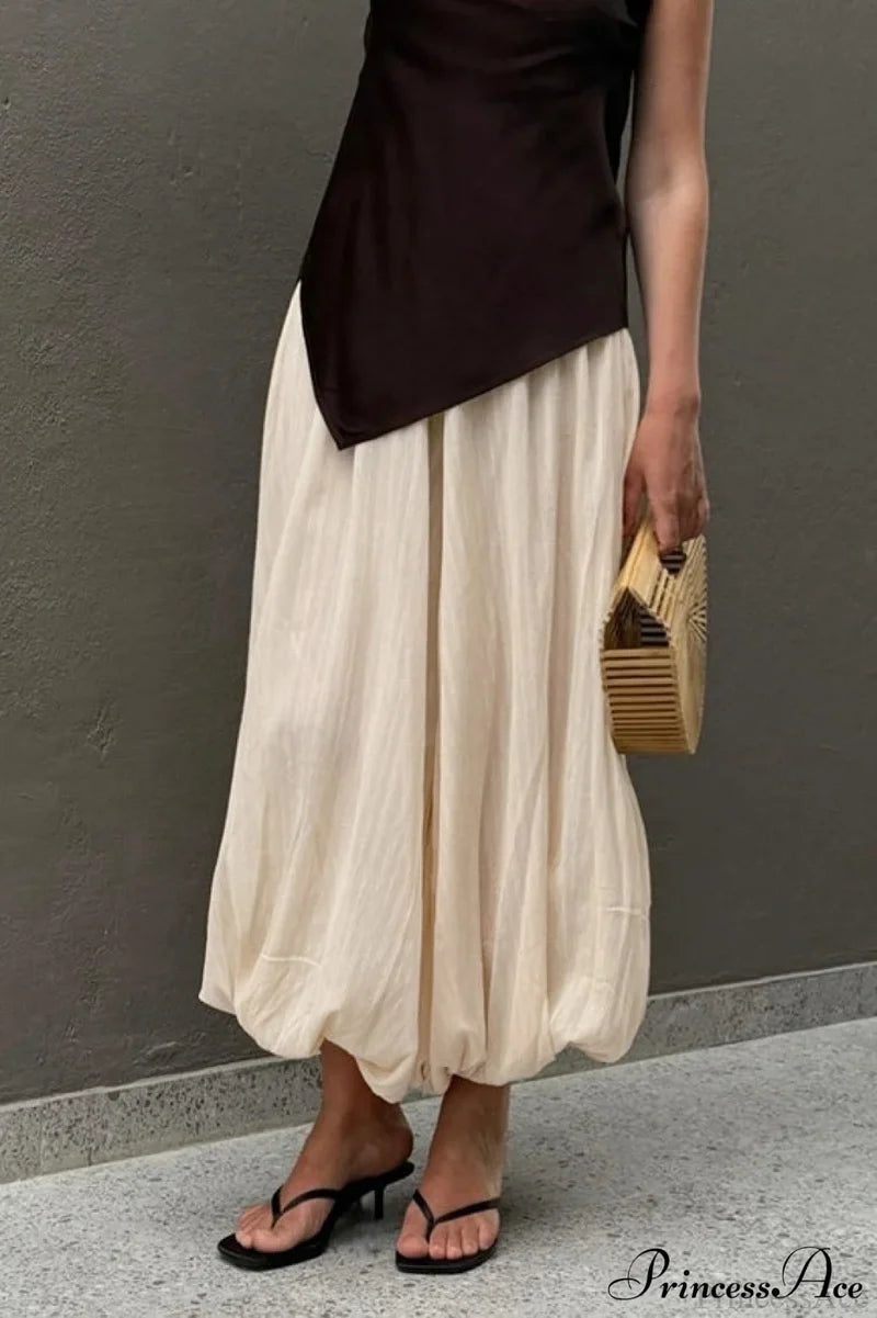 Loose Bubble Cuffed Pants
