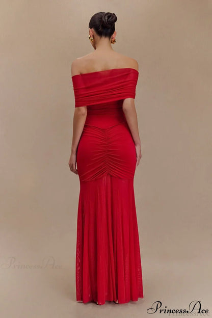 Mesh Panel Strapless Elegant Bodycon Party Dress
