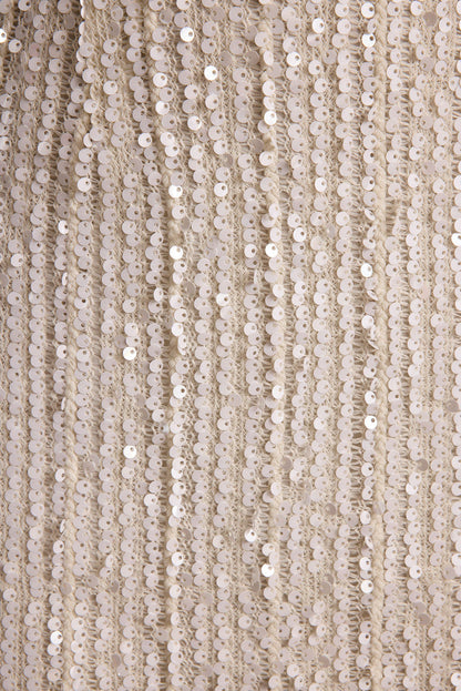 Additional view of the Nerina White Sequin Mini Dress from a different perspective.