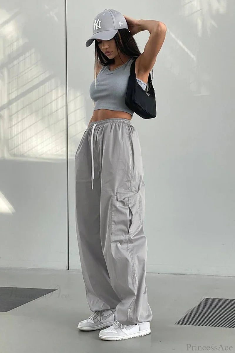 Relaxed Pocket Cargo Pants Grey / S