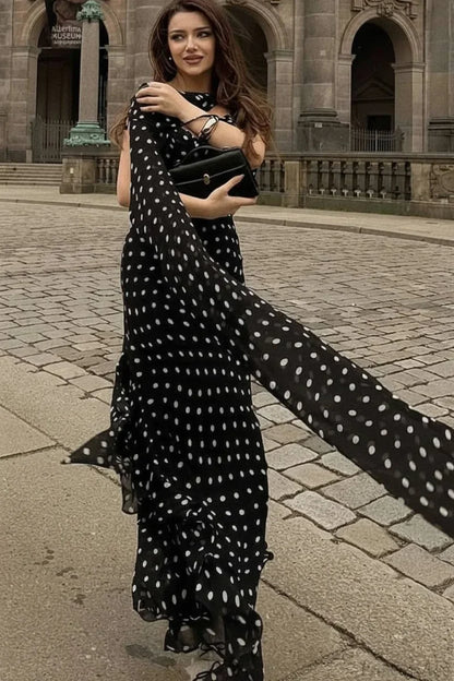 Ruffled Spaghetti Strap Maxi Dress