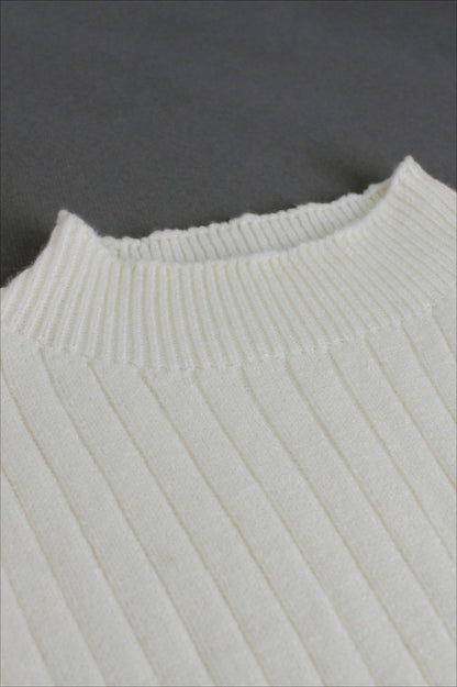 Sleeveless Round Neck Knit Sweater Dress