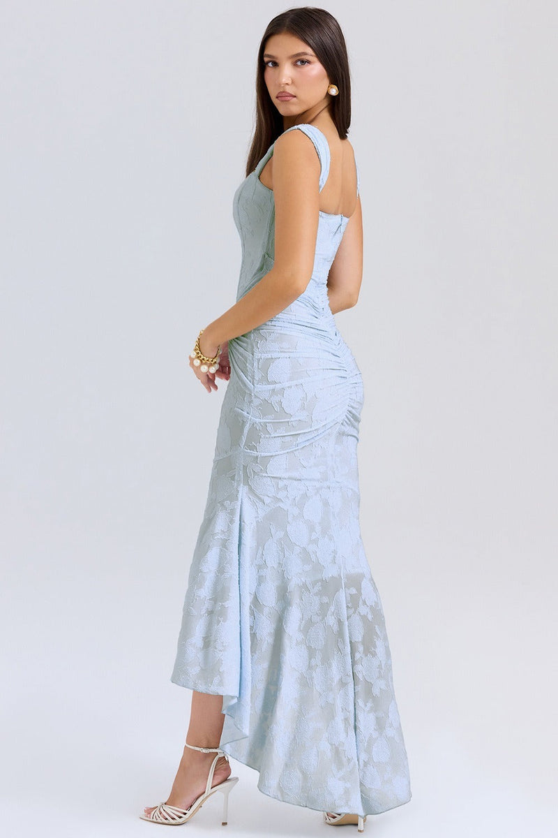 Stretch Mesh Jacquard Mermaid Formal Dress